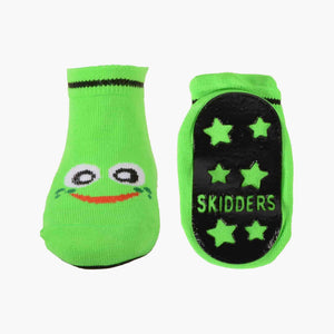 Skidders Baby Sock with Grip Bottom (Boys) Green Frog