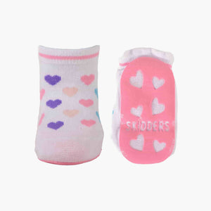 Skidders Baby Girls Grip Socks “Colorful Hearts”