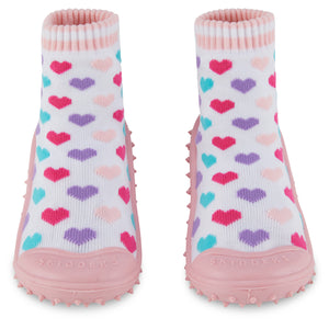Skidders Baby Girls Colorful Hearts Grip Shoes