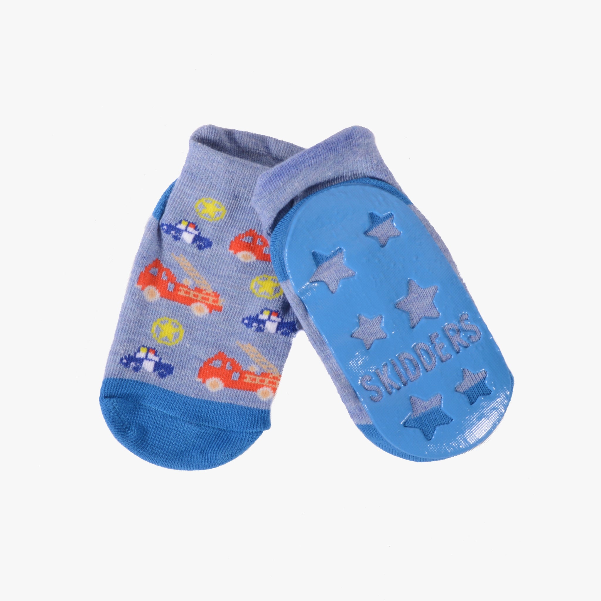 Skidders Baby Sock with Grip Bottom (Boys) Blue Firetruck – The Original  Skidders