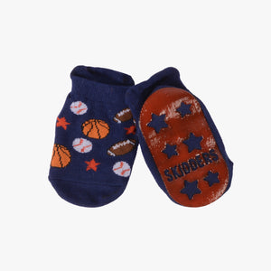 Skidders Baby Boys Grip Socks “Sports” Navy