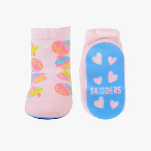 Skidders Baby Girls Grip Socks “Cupcakes” Pink