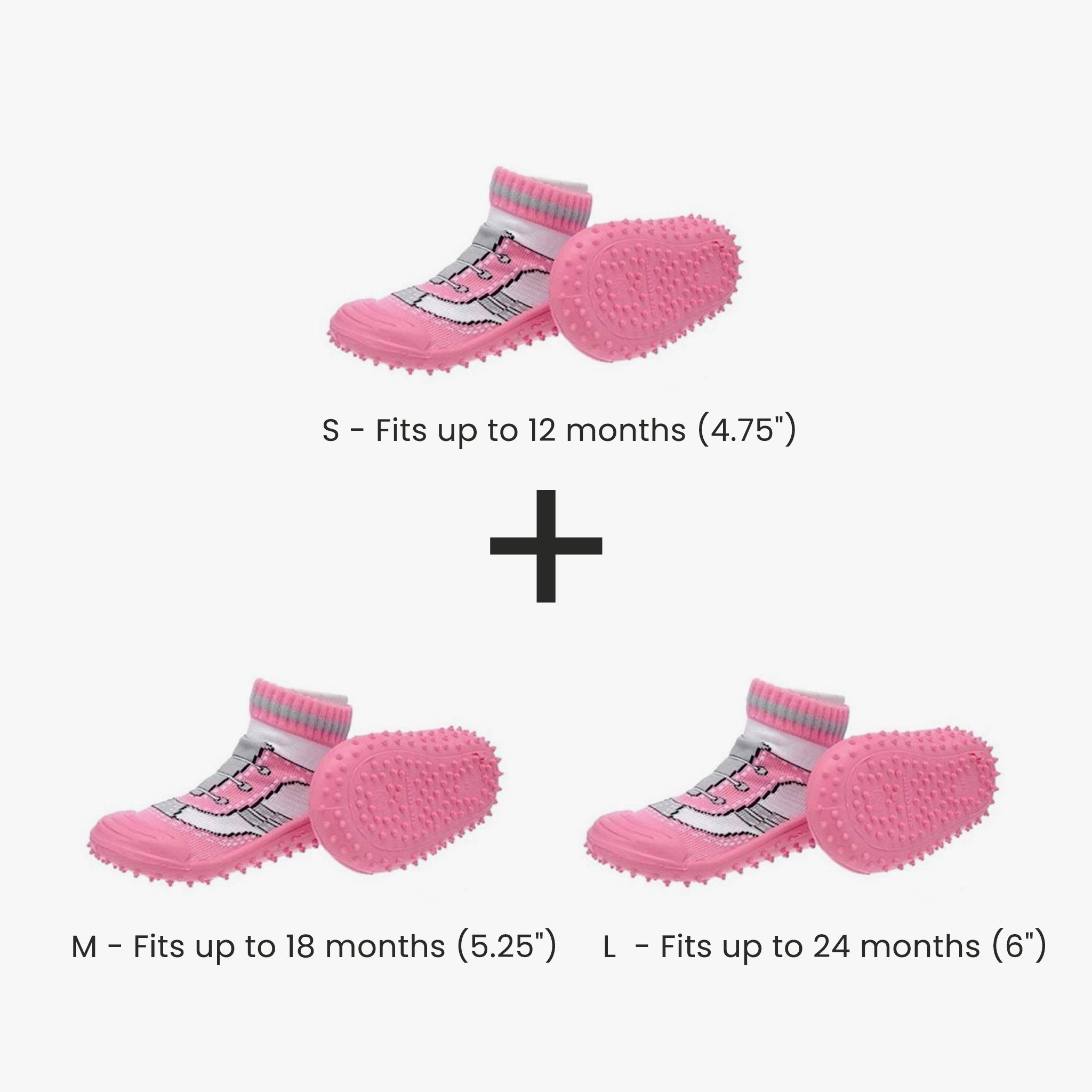 Skidders Baby Girls Shoes “Pink & Grey Sneakers” – The Original Skidders